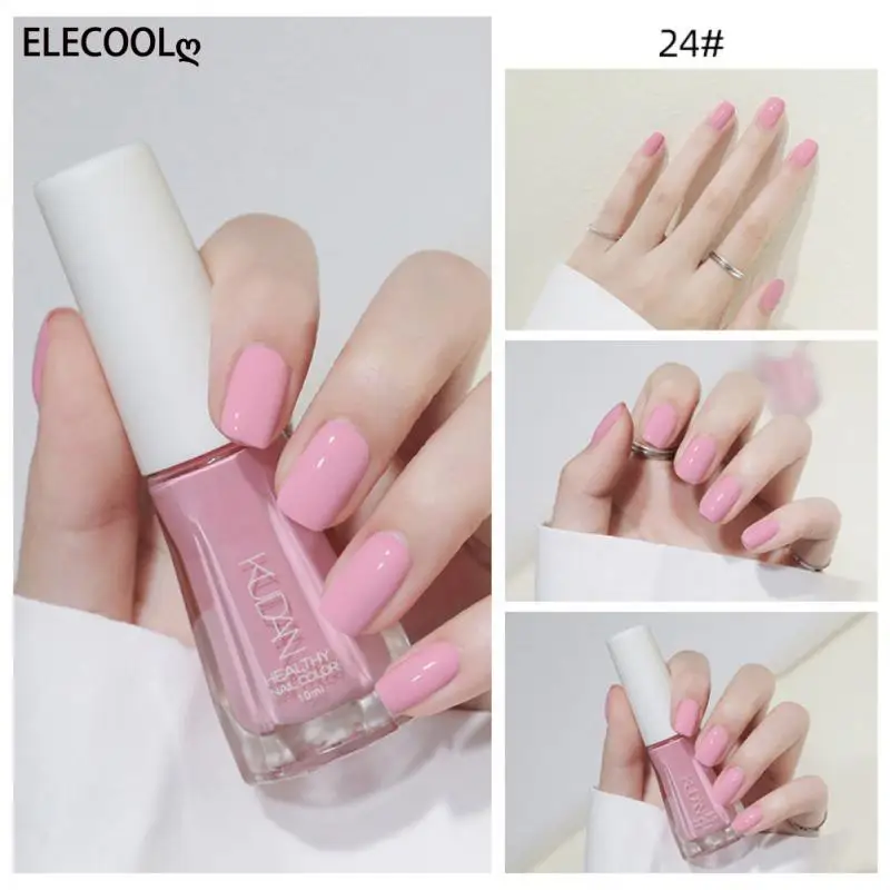 

ELECOOL 8Ml Tearable Nail Polish Glitter Sequins Matte Solid Color Nail Art Hybrid Varnishes Free Baking Lasting Manicure Tool
