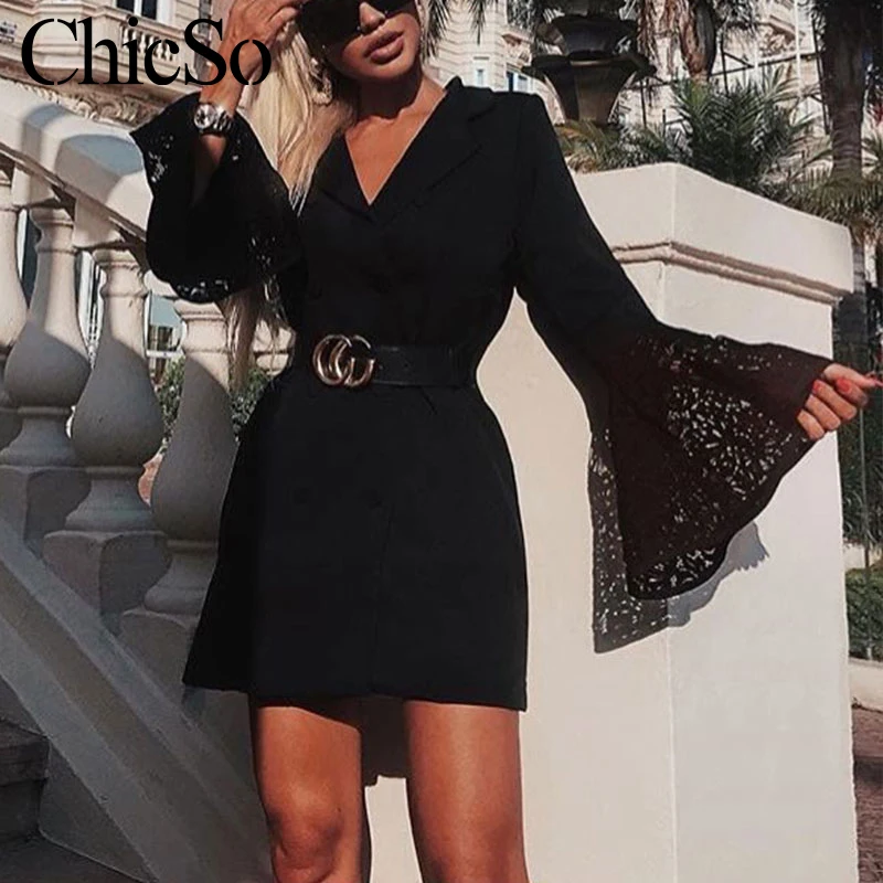 Женский блейзер MissyChilli белый кружевной с рукавами фонариками Осеннее облегающее