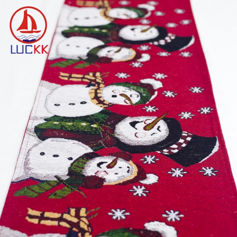 Рождественская скатерть LUCKK 35*180 см для рождественской елки оленя в клетку с