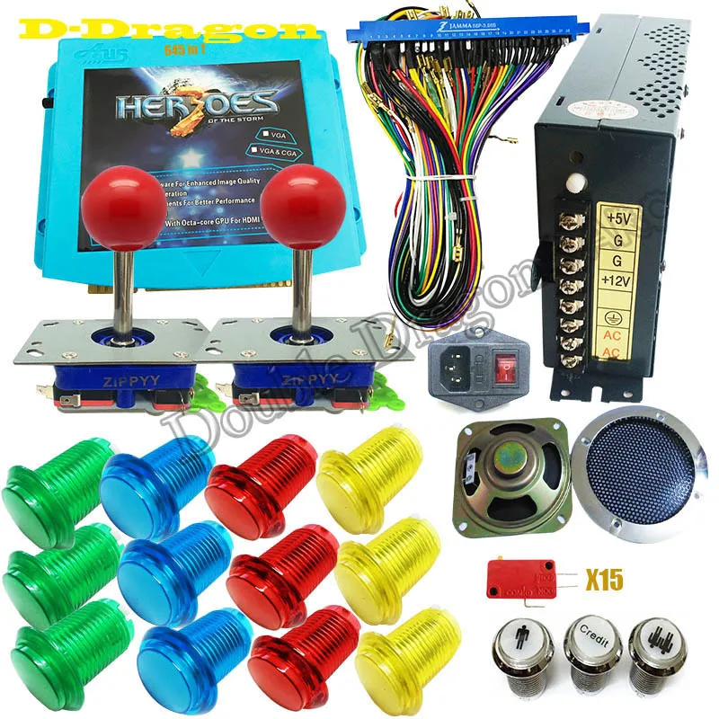 Выход Hero storm 3 CGA и VGA для LCD jamma arcade 645 в 1 игровая настольная плата комплект