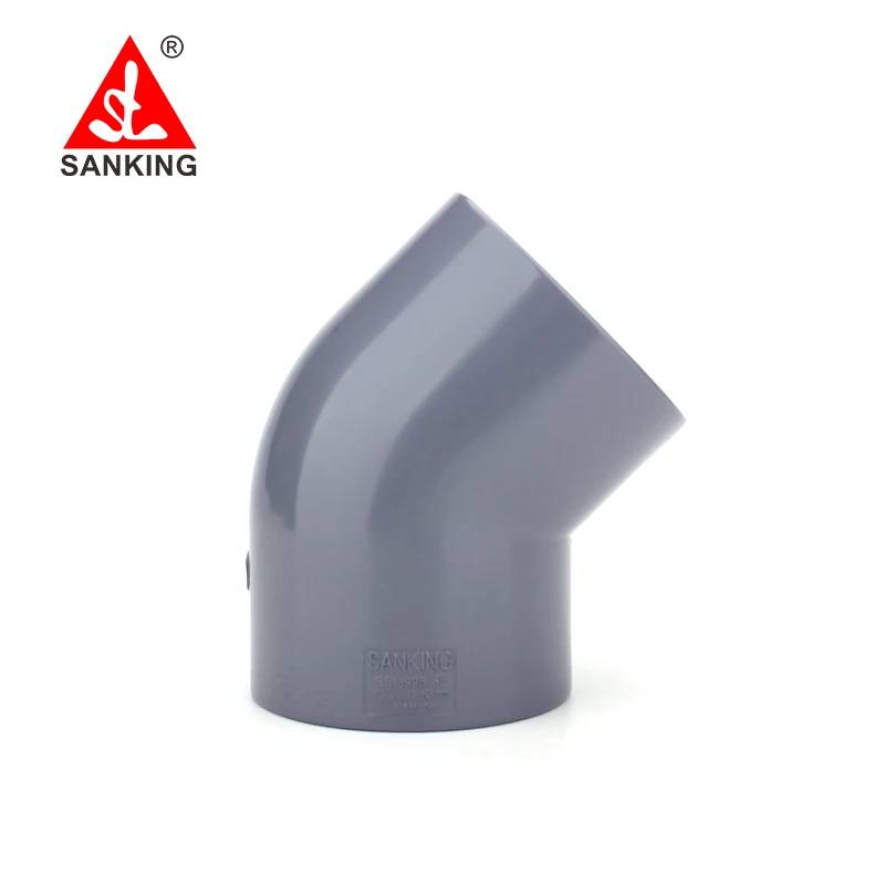

Sanking 20-75mm CPVC 45 Degree Elbow 45 Degree Pipe Bend 45 Degree Pipe Connector For Chemically Corrosive Liquid