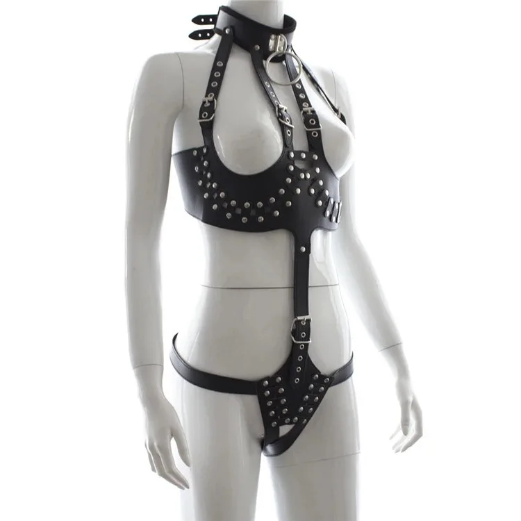 

SM leather Queen's clothes alternative toys fun nightclub open file dew inside clothes female role play dress special