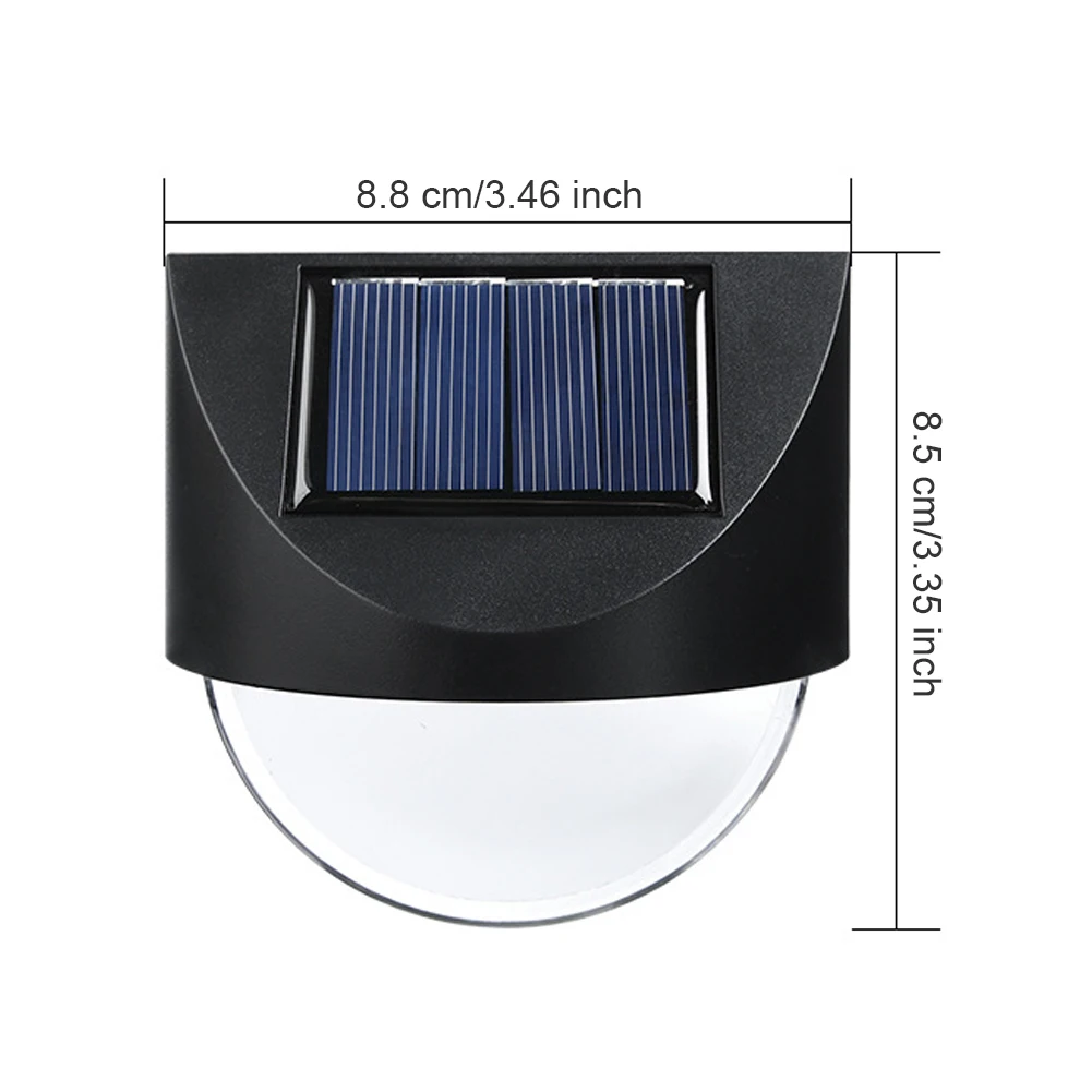 

Solar Power Wall Light LED Waterproof Fence Lamp Engergy-Saving Decorative Garden Yard Outdoor Street Lamp Warm White Light