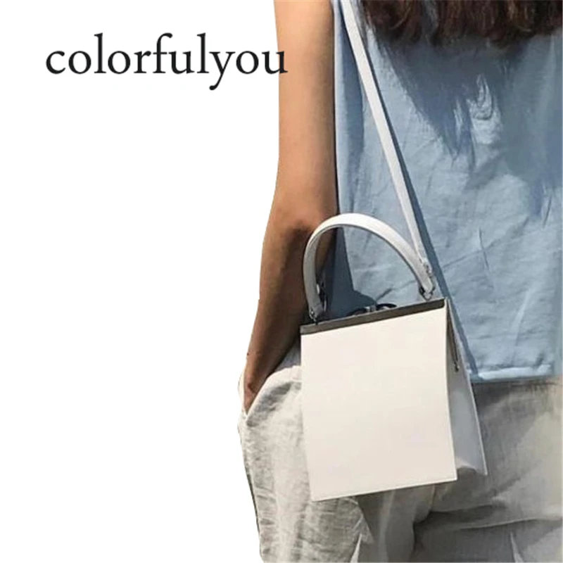 Женская вечерняя сумка Colorfulyou однотонная из искусственной кожи с металлическим