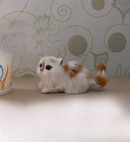 

Simulation Animal Cartoon Cat Plush Toy Cats Doll Model Decoration Ornaments Birthday Party Gift Home Decor