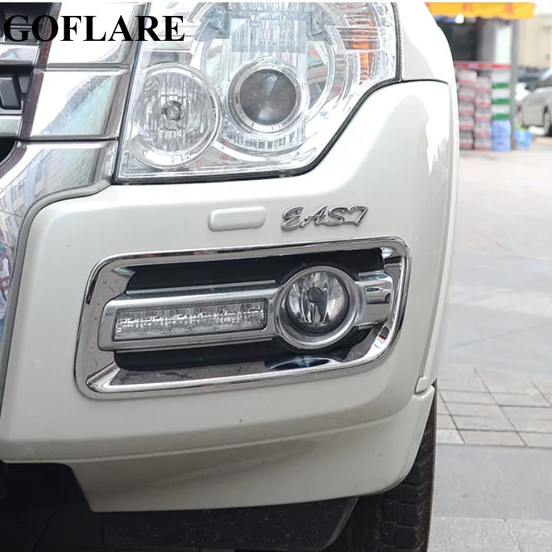 Хромированная передняя противотуманная фара Накладка бампера для Mitsubishi Pajero IV V73 V77 V80 V93 V95 V97 V98 аксессуары для стайлинга автомобилей