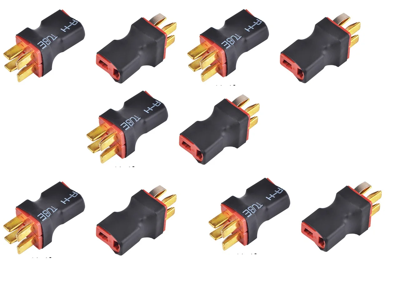 

New T Plug Parallel Plug Adapter Converter Connector Cable Lipo Battery 10 pcs