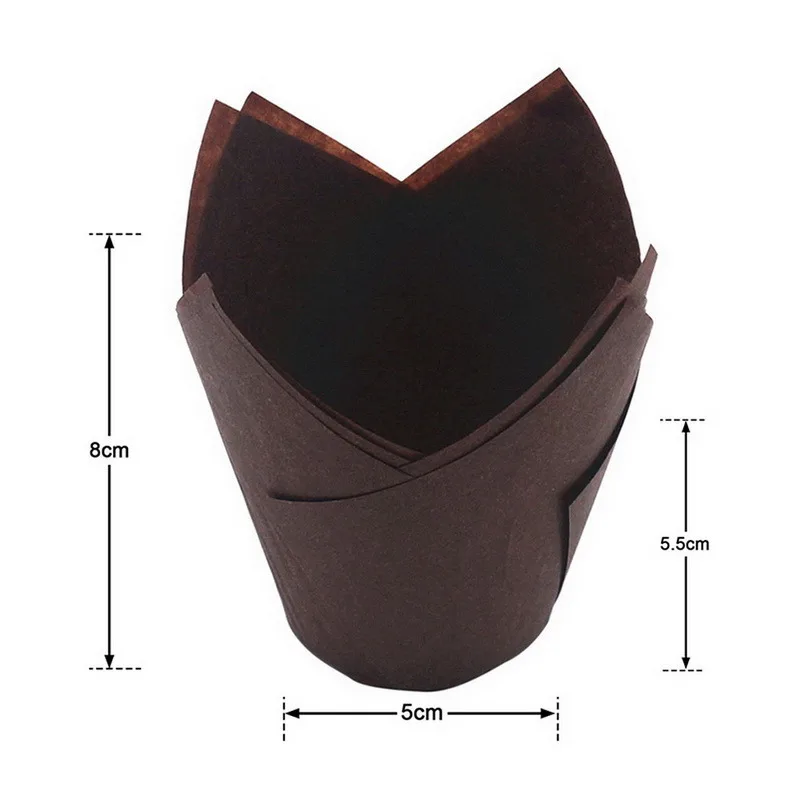 50 шт. вкладыши для капкейков выпечки чашки Бумага тюли Wrappe чехол торт форма