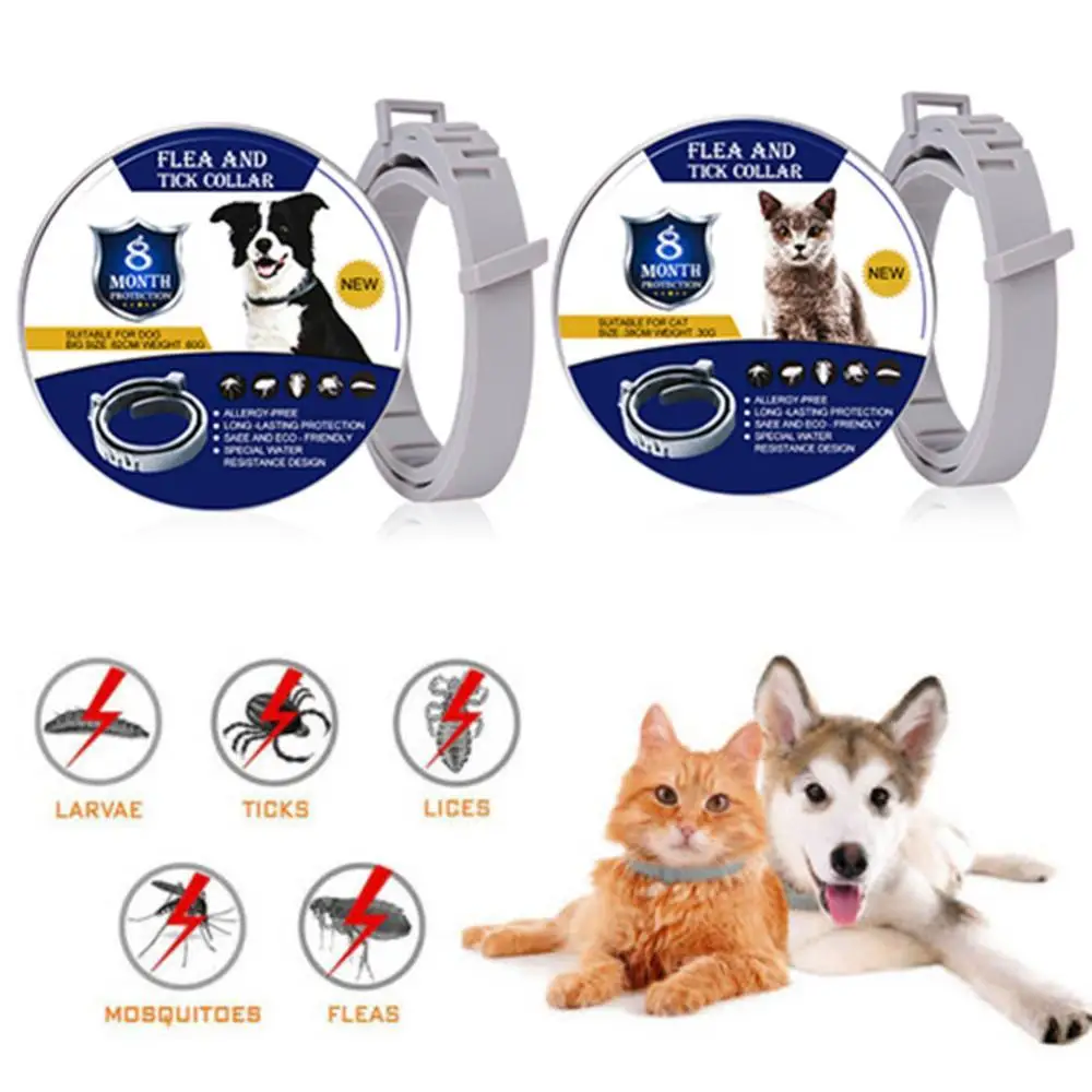 

Hot Sales Removal Flea Ticks Mosquitoes Pet Dog Cat Collar Adjustable Soft Neck Strap