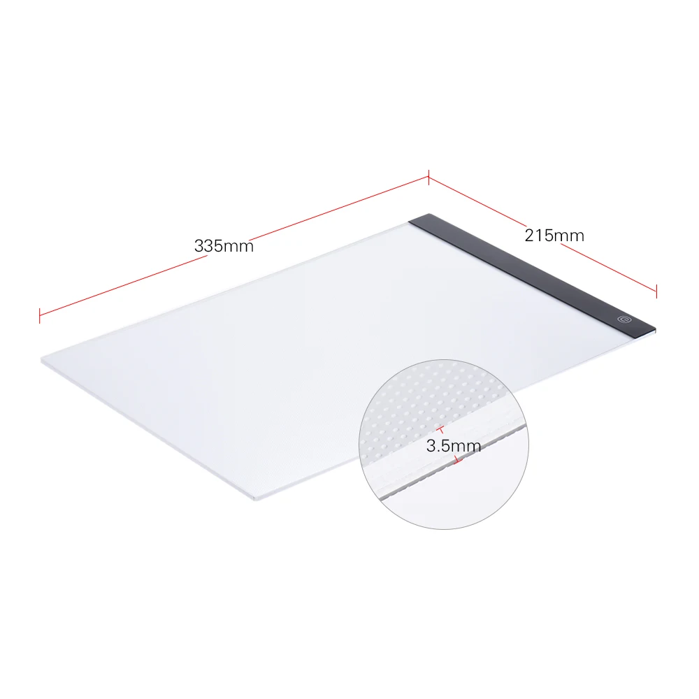 Ультра тонкий портативный светодиодный светильник A4 для рисования Настольный