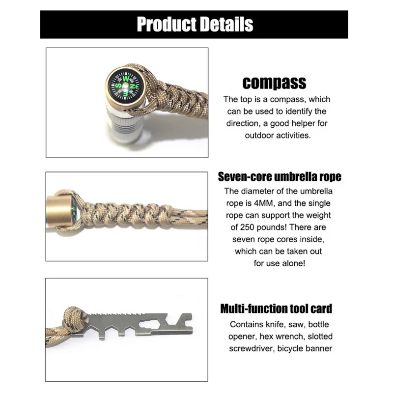 ​Piston Take Fire Set Umbrella Rope Piston Ignition Device Portable Air Compression Igniter For Outdoor Survival | Спорт и