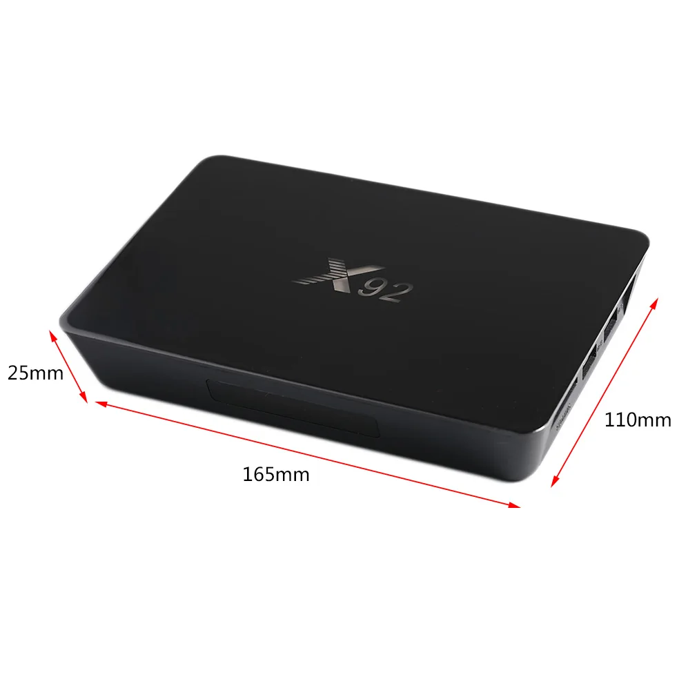 Amlogic S912 Восьмиядерный X92 2 4G/5 8G/802 11 b/g/n/ac Wifi 2G + 16G домашний Медиаплеер Smart Tv Box Top Black |