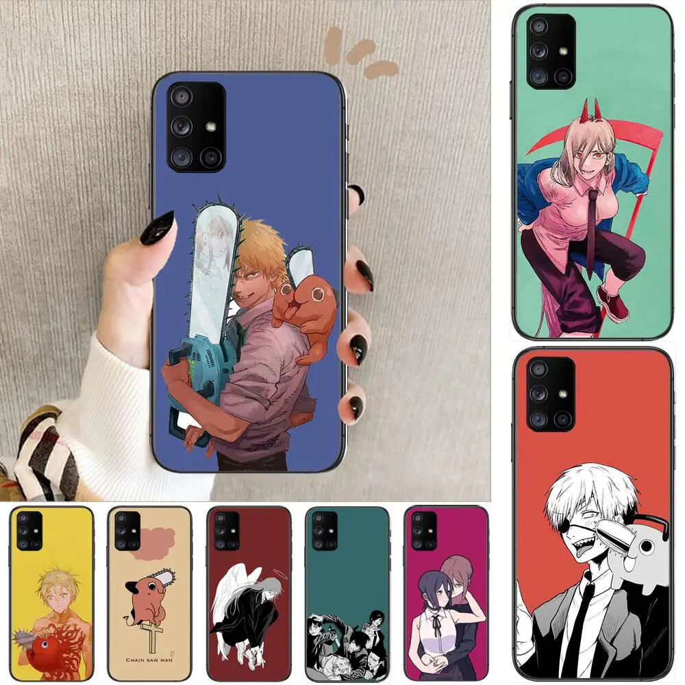 

Anime Chainsaw Man Phone Case Hull For Samsung Galaxy A50 A51 A20 A71 A70 A40 A30 A31 A80 E 5G S Black Shell Art Cell Cove