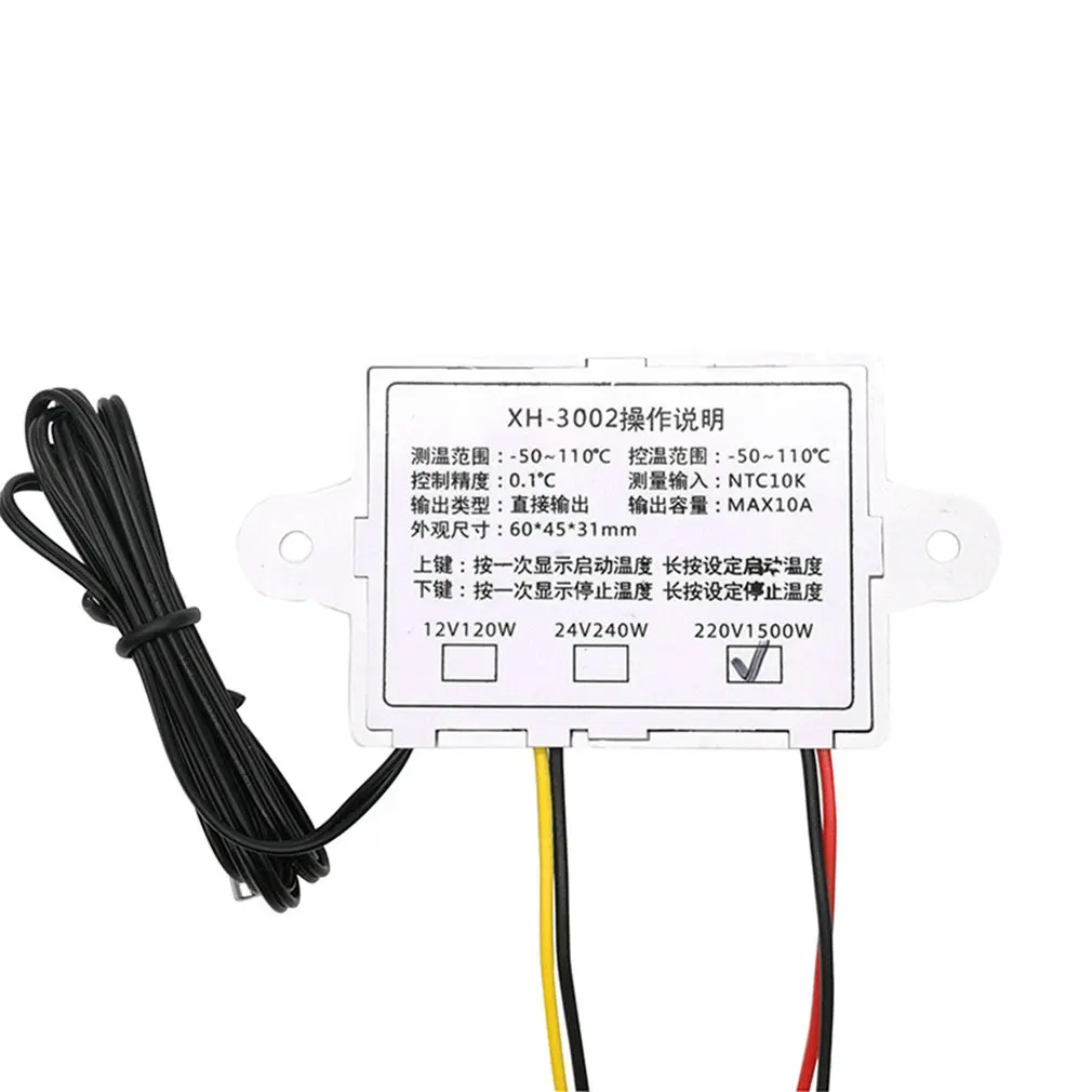 

XH-W3002 W3002 AC 110V-220V DC24V DC12V Led Digital Thermoregulator Thermostat Temperature Controller Control Switch Meter