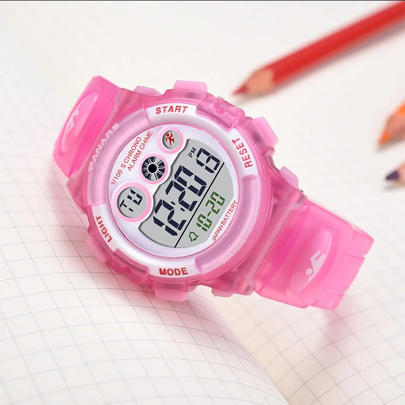 

Часы наручные SYNOKE детские спортивные, водостойкие до 50 м, со светодиодной подсветкой