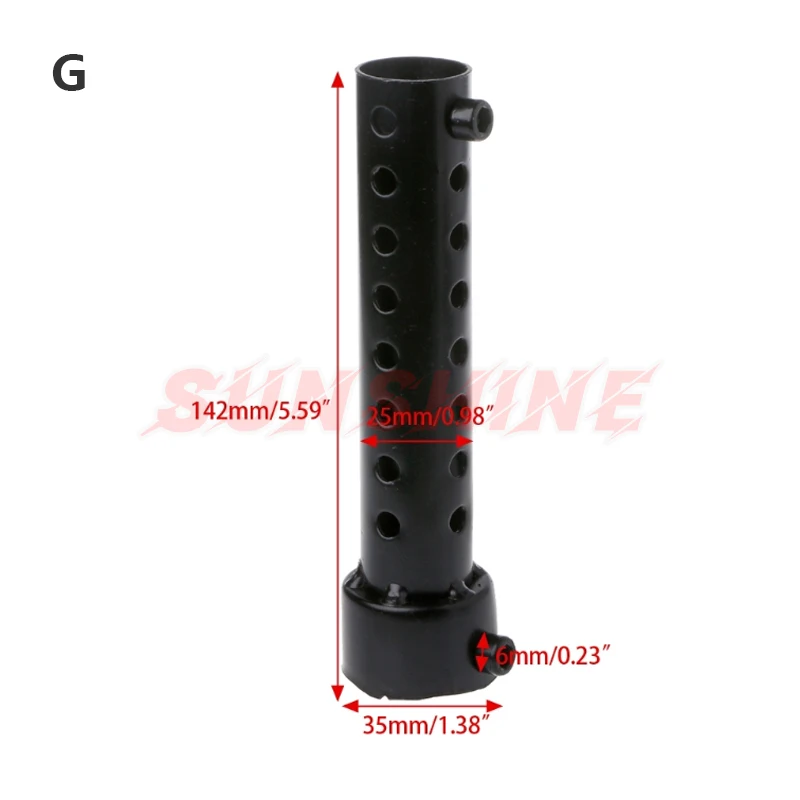 Exhaust Motorcycle Muffler DB Killer 5mm 42mm 45mm 48mm 60mm Silencer Baffle Removable Universal Chrome Black Steel Long Short | Автомобили