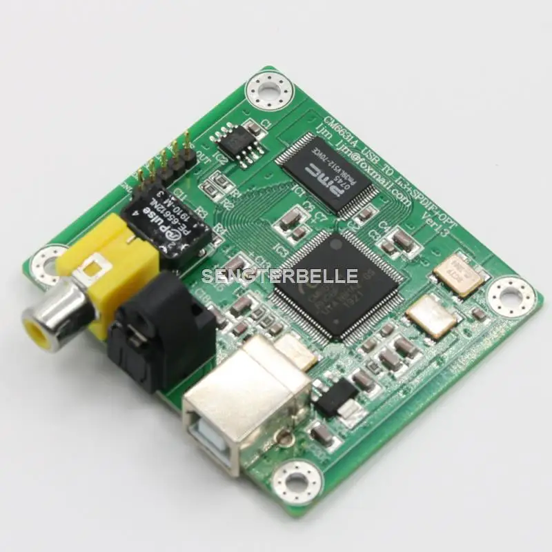 Собранный CM6631A USB к SPDIF поддержка коаксиального оптического выхода 24