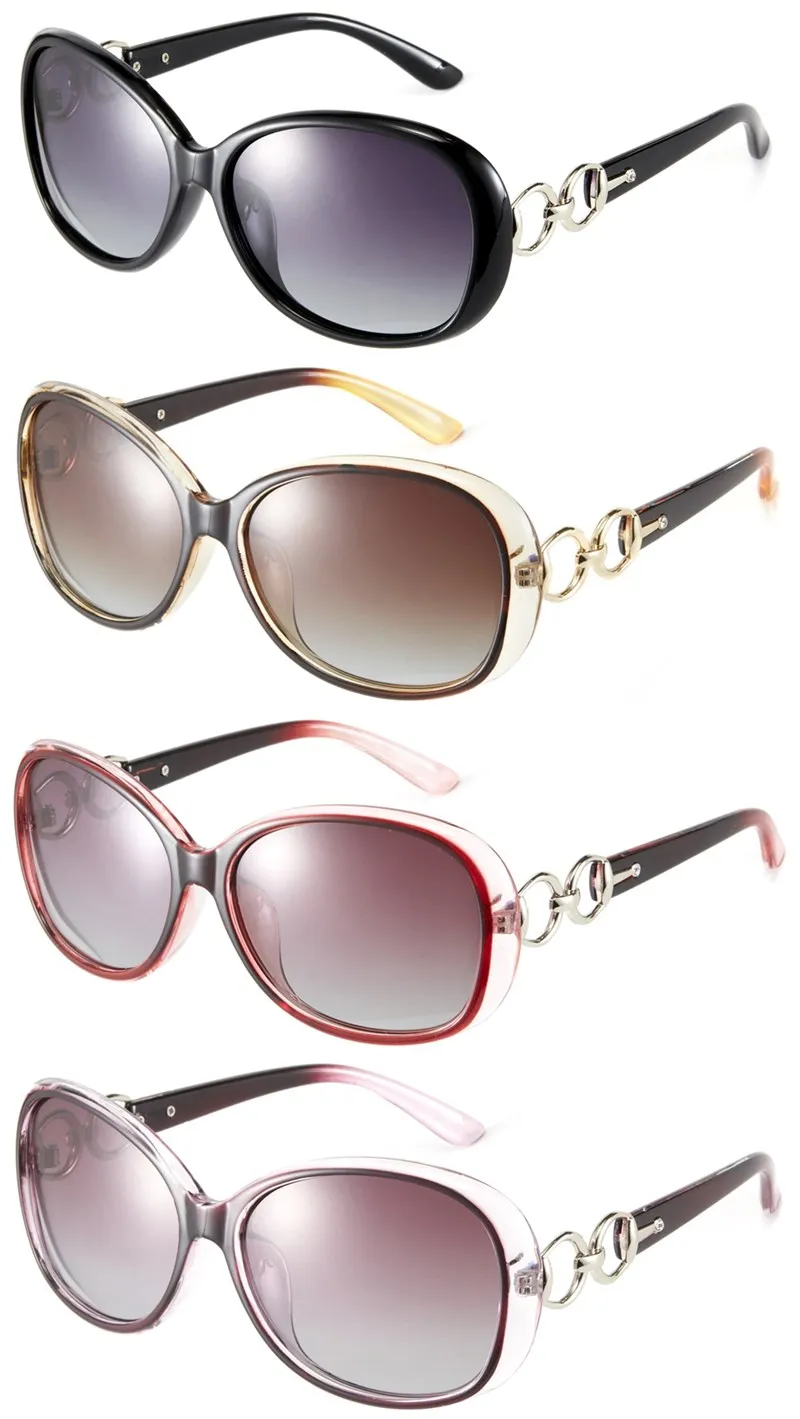 

4 PCS/1Lot Polarized Sunglasses For Women UV Protection Sun Glasses 65x54mm Oversized 2115