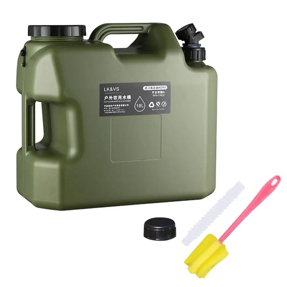 

18L Outdoor Cmmping Picnic Water Bucket Bags with Faucet Portable Car Driving Water Tank Canister Container for Hiking Trecking
