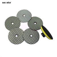 5 pieces m14 holder 4 premium qulity diamond round flexible dry polishing pad grinding disc for marble stone glass grinding