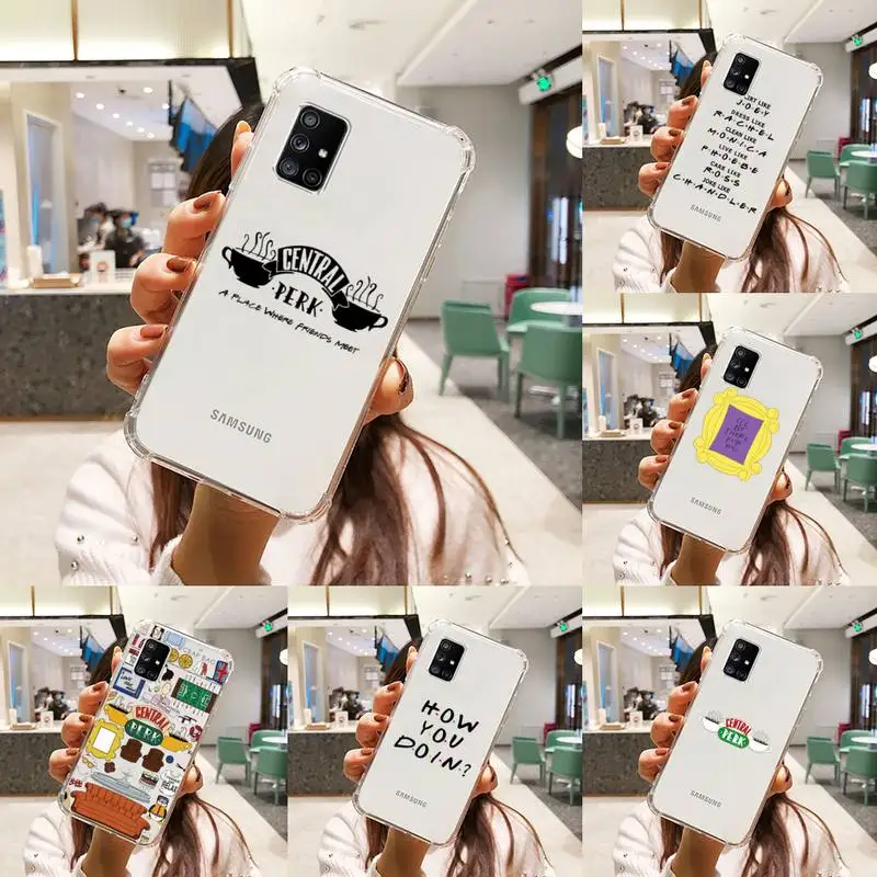 

friends Phone Case Transparent For Samsung A51 A50 A71 A70 A81 M60S Note S21 S 20 10 9 8 11 E Plus Ultra
