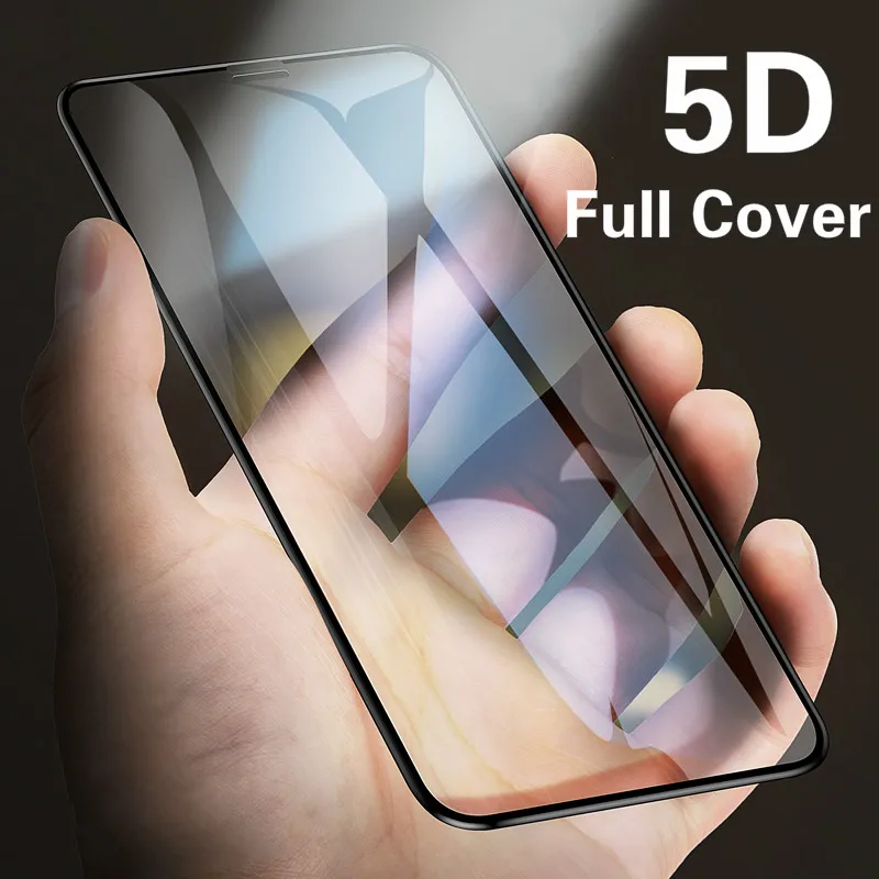 Закаленное стекло с полным покрытием для iPhone 11 Pro Max XR XS MAX 7 8 6 6S Защита экрана X 10 Plus