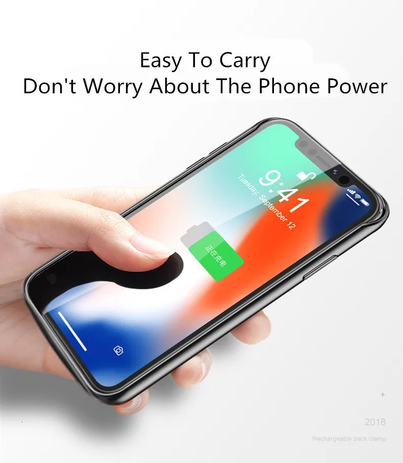 Внешний аккумулятор 6000 мАч, чехол для iphone XS MAX, умный чехол-накладка из ТПУ, внешний аккумулятор, зарядное устройство, чехол для iphone XS MAX