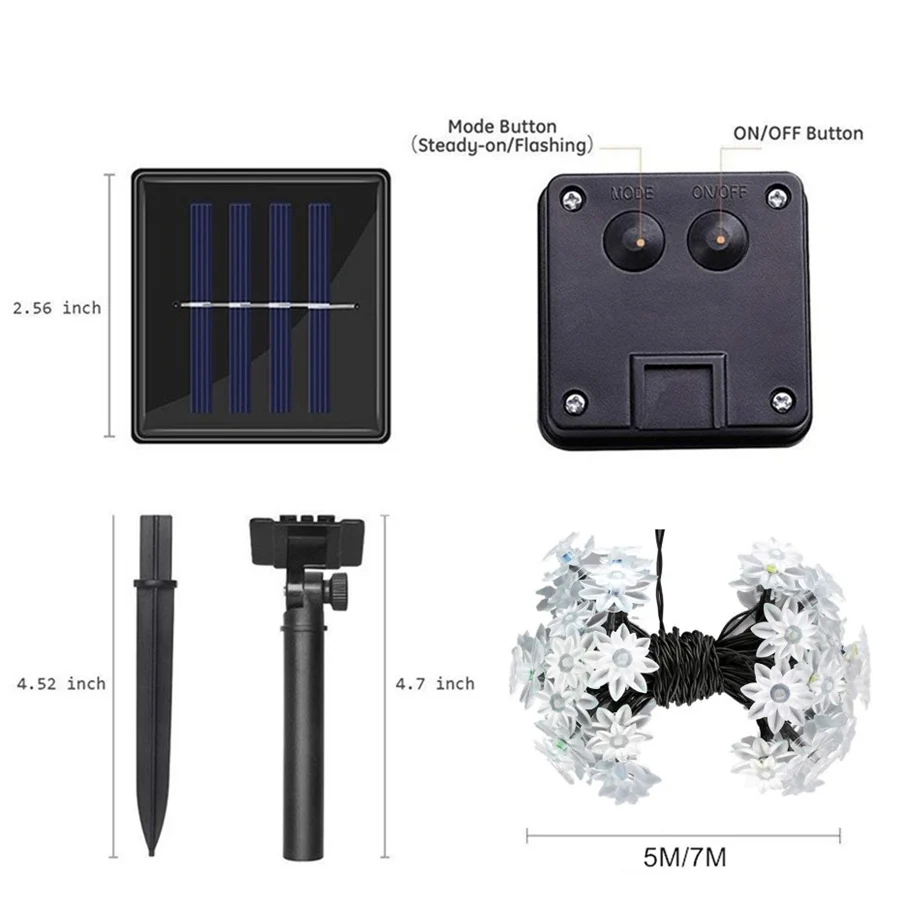 Уличный фонарь на солнечной батарее светодиодный светильник с цветами лотоса
