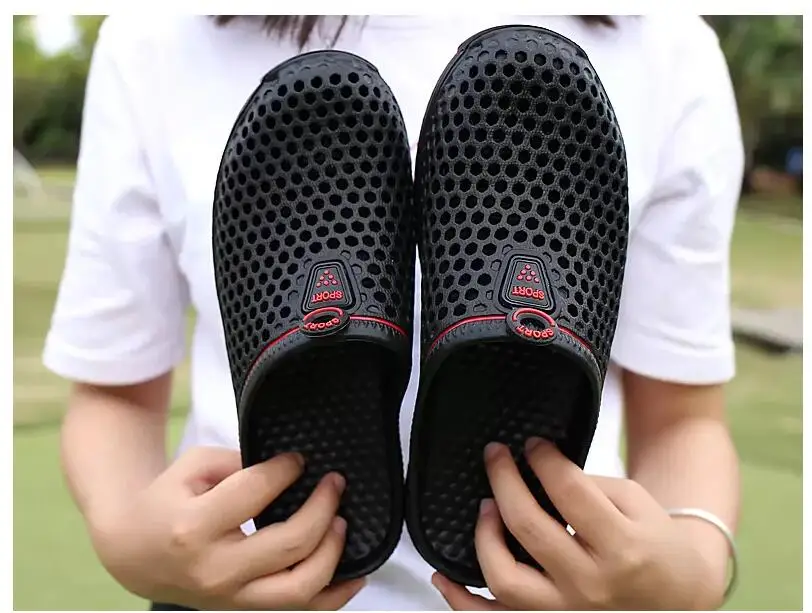 

Mens Flip Flops Summer Slippers Unisex Beach Sandals Hollow Out Casual Breathable slippers Flats Shoes Outdoor Flat Shoes