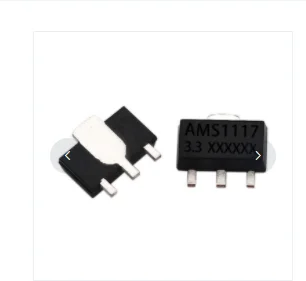 AMS1117-3.3V SOT89-3 3.3V 30V/1.2A power supply step-down linear regulator LDO IC chip Three-terminal regulator chip IC