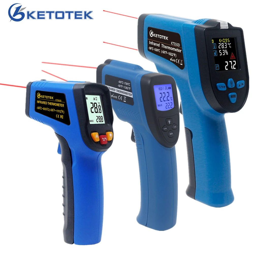 Цифровой инфракрасный термометр одиночный/двойной лазерный Бесконтактный