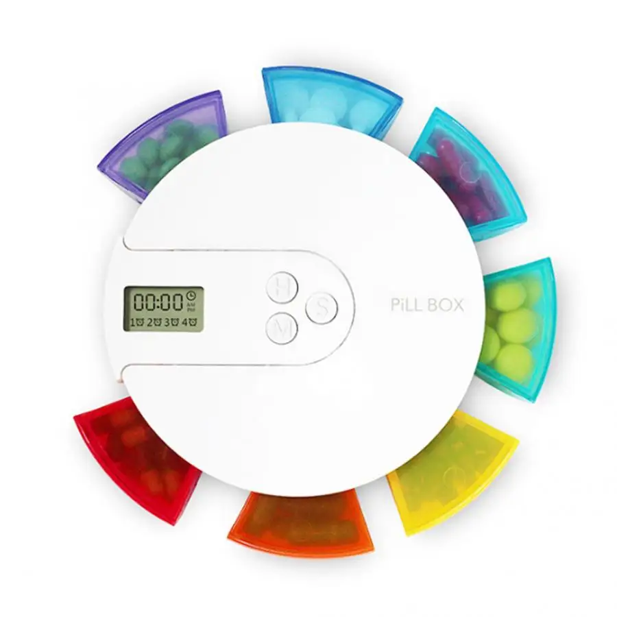 Портативный контейнер для хранения лекарств на 7 дней электронный с таймером и