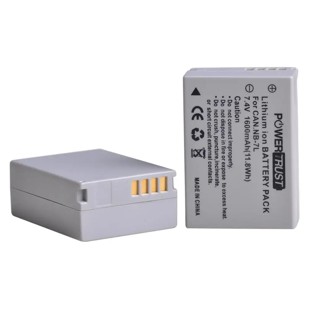 NB-7L NB7L 1600mAh аккумуляторная батарея и LED USB зарядное устройство для Canon PowerShot G10 G11 G12