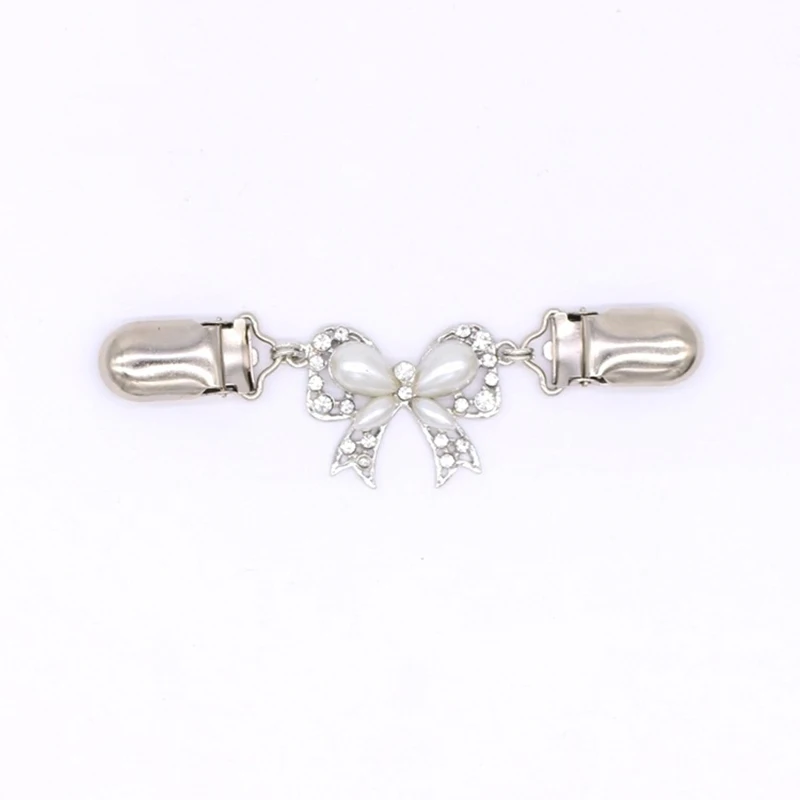 

3 Colors Charm Bowknot Duck Collar Clip Women Cardigan Sweater Shawl Blouse Shirt Clasps Clothing Jewelry Brooches