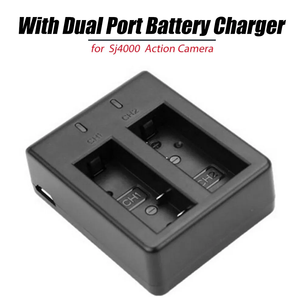 

USB Dual Port Charging Holder Dual Charger Sports Camera Battery Charger For Eken H9 H9R H3 H3R H8PRO H8R H8 Pro Sports Camera
