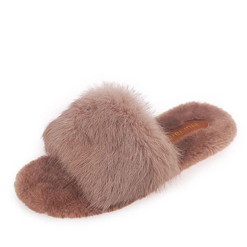 

Slippers Women Shoes Scarpe Donna Furry Slides for Women Indoor Women's Mens Couples Warm Non-slip Floor Home Slippers