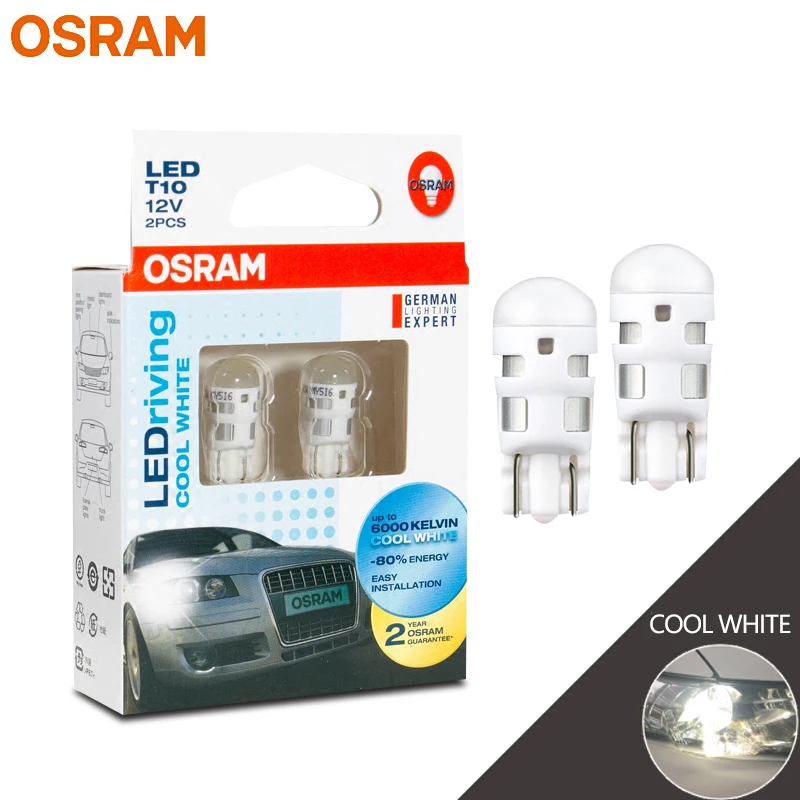 OSRAM T10 светодиодный светильник с крутым белым сигналом поворота для автомобиля