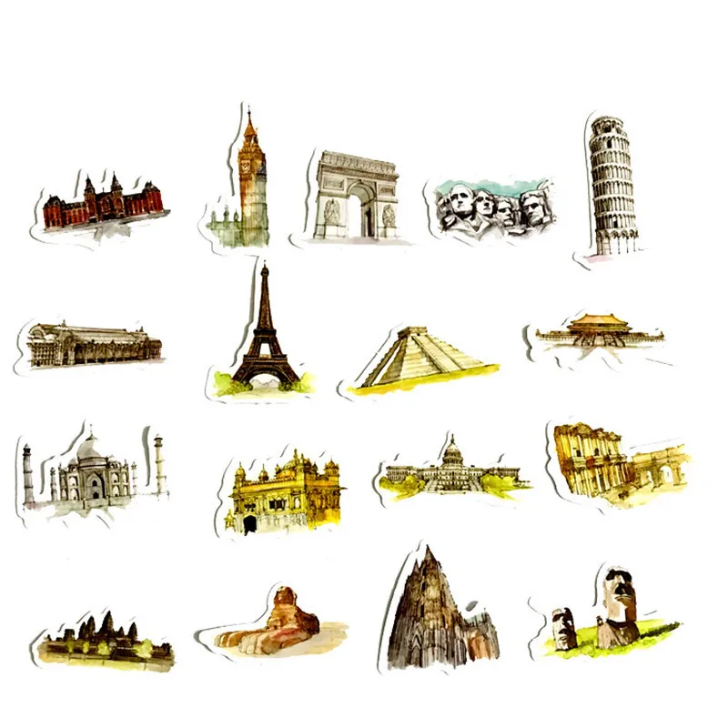 42 шт. водонепроницаемые Стикеры для багажа ноутбука скейтборда автомобиля |