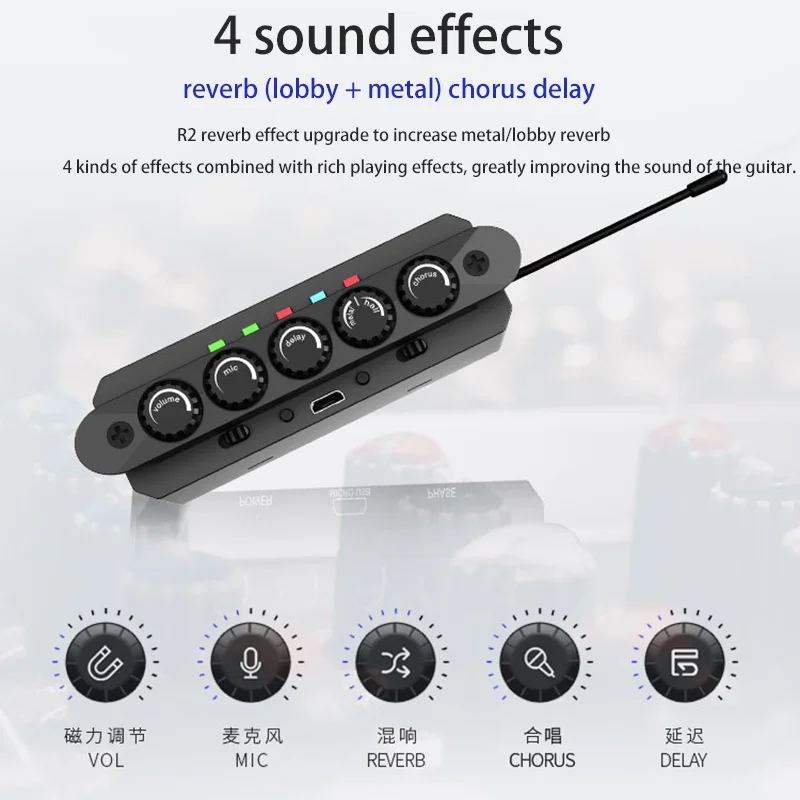 Skysonic WR2 беспроводной плюс Вибрационный пикап народная Акустическая гитара