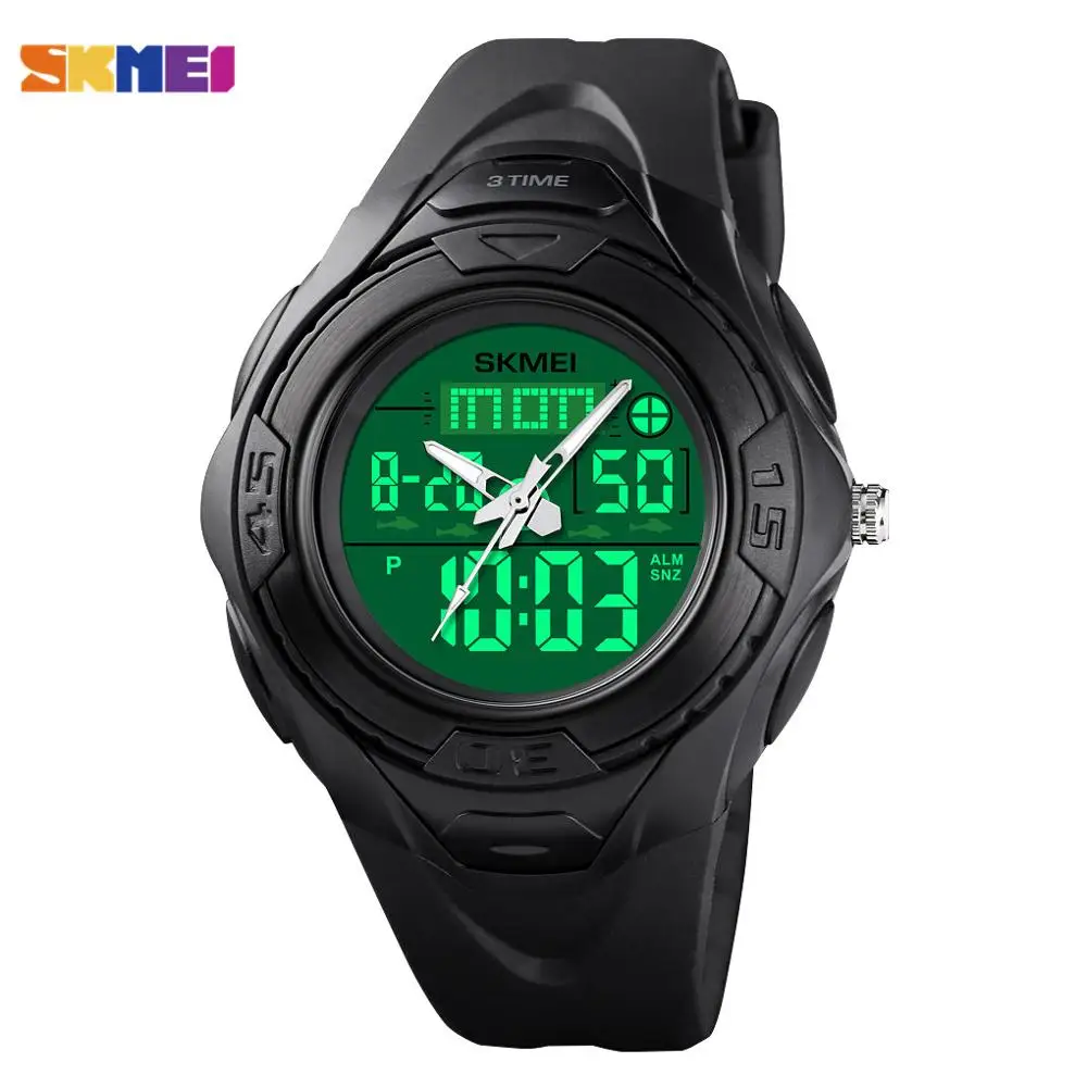 SKMEI LED Light Digital Men Wrist Watch Clock Outdoor Military 3 Time Stopwatch Countdown Sports Watches Relogio Masculino 1539