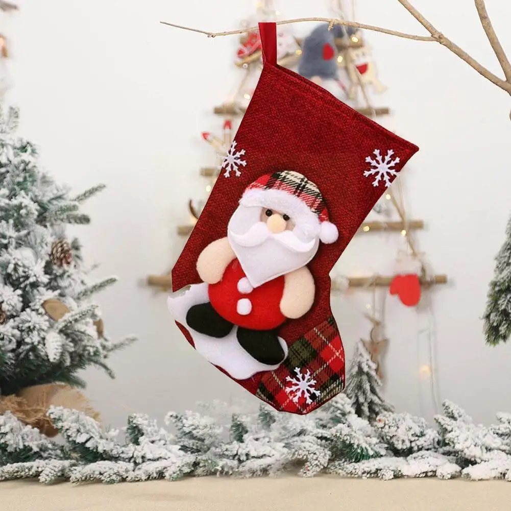 

Christmas Stocking Elk Santa Claus Christmas Decorations Gift Tree Bags New Christmas Christmas Year Bags Pendant For Home D9A6