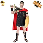 Взрослый мужской костюм римского воина, ролевая игра, костюм на Хэллоуин, Пурим, Мужской воин, Гладиатор, греческая одежда