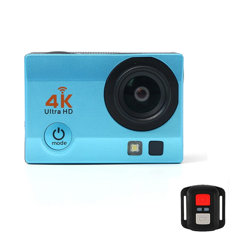 Blue Remote Control Gszsmm экшн-камера 1080P Wifi, водонепроницаемая камера для дайвинга, серфинга, езды на велосипеде, мотоцикле, подводной 4 K, Спортивная камера - Цвет: Blue Remote Control