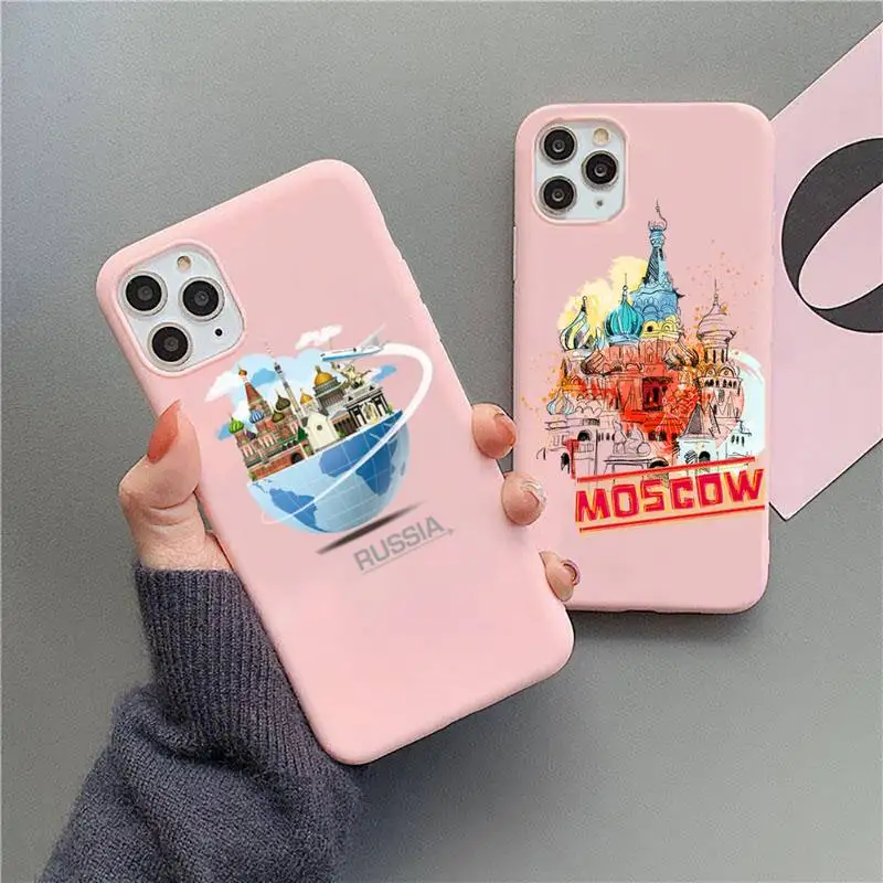 Чехол для телефона с флагом России и Москвой IPhone 11 12 Pro Max 6 6s 7 8 Plus XS XR 12mini Se 2020 чехол