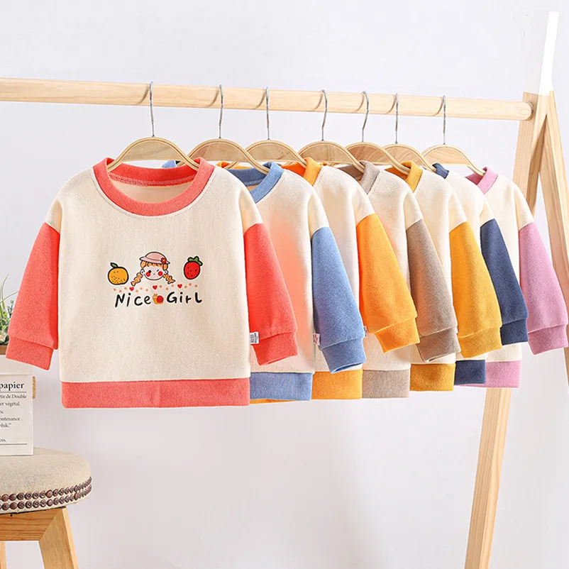 

Children Knitwear T-shirts Kids Cartoon Letter Winter Pullovers Baby Boys Long Sleeve Tops Fall Clothes for Toddler Girls 2021