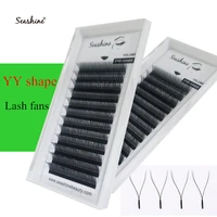 seashine lashes y shape premade fans eyelash extensions individual eyelashes c d curl 2d yy lashes y shape lashes for salon