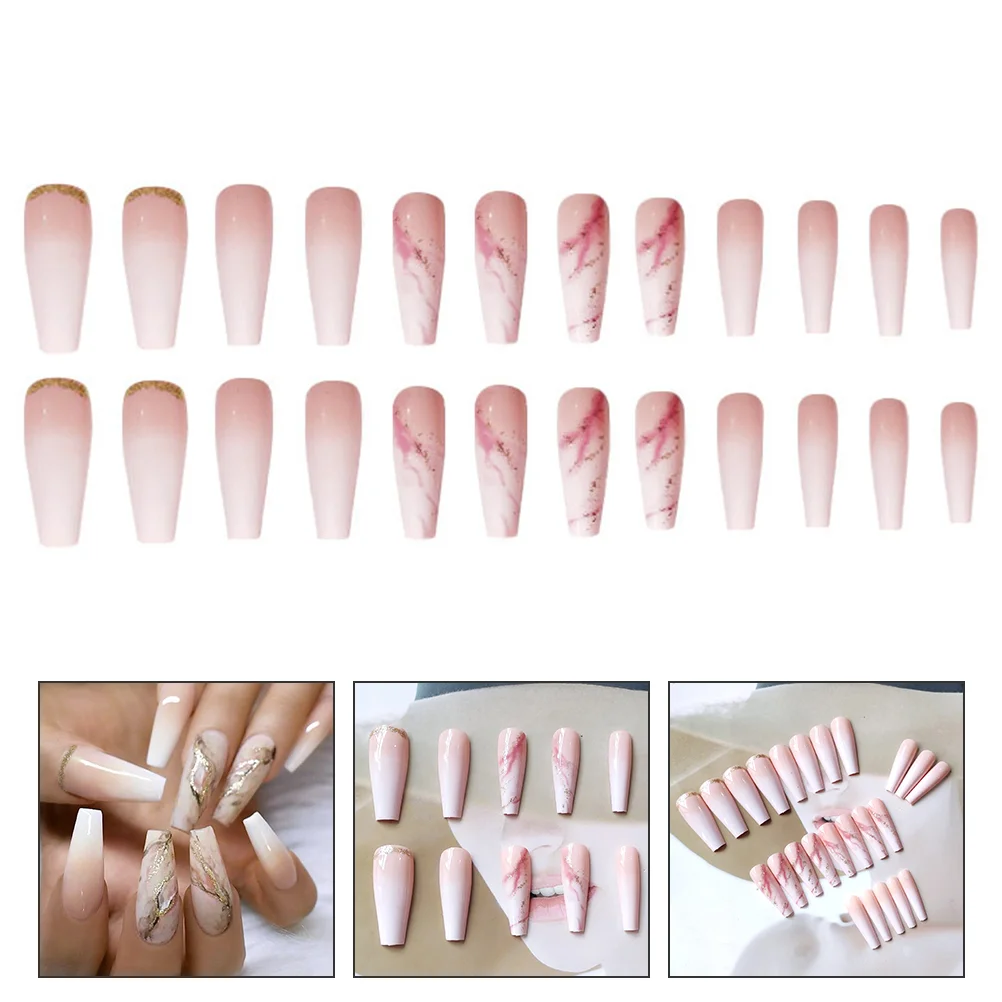 

24pcs Extra Long Nail Art Sticker Manicure Patches Female Nail Art Decals
