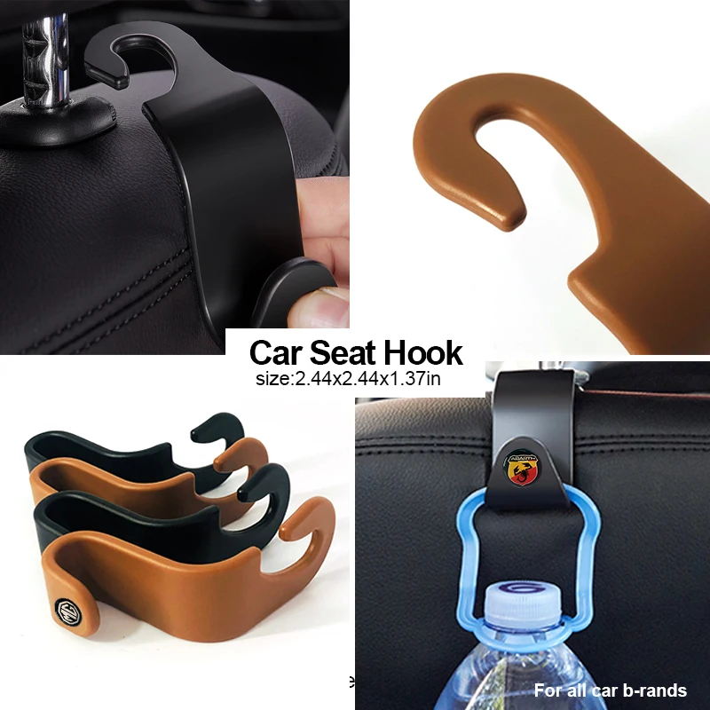 

2pc Car Seat Backrest Hook Portable Universal Black Brown for Alfa Dodge Opel Kia Nissan Seat Skoda Peugeot Lincoln Holden Kia