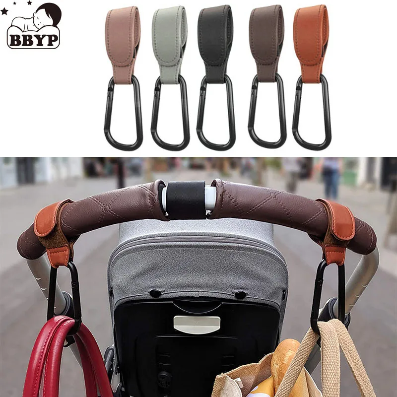 Крючок для детской коляски вращающийся на из искусственной кожи градусов 360