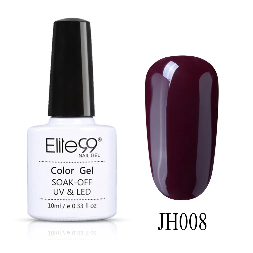 JH008 Elite99 10 мл винно-красный цвет УФ-гель для ногтей Чистый гель-лаки для ногтей гель-праймер длительное впитывание УФ гель для ногтей маникюр - Цвет: JH008